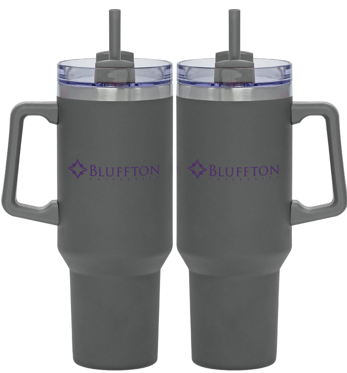 40 OZ Tumbler w/ Handle, Grey – Bluffton Campus Store