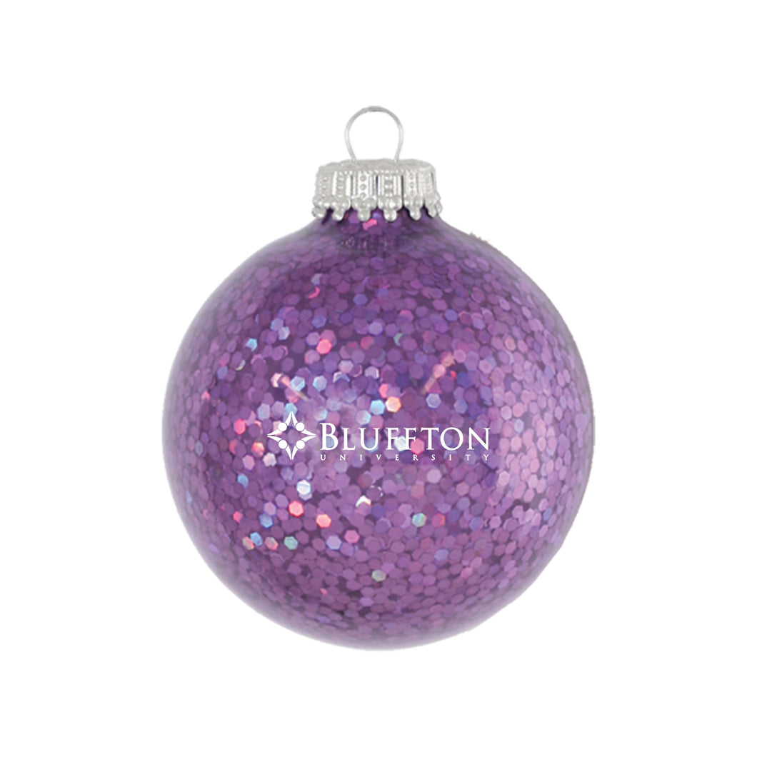 Sparkle Glass Ball Ornament, Purple (F22)
