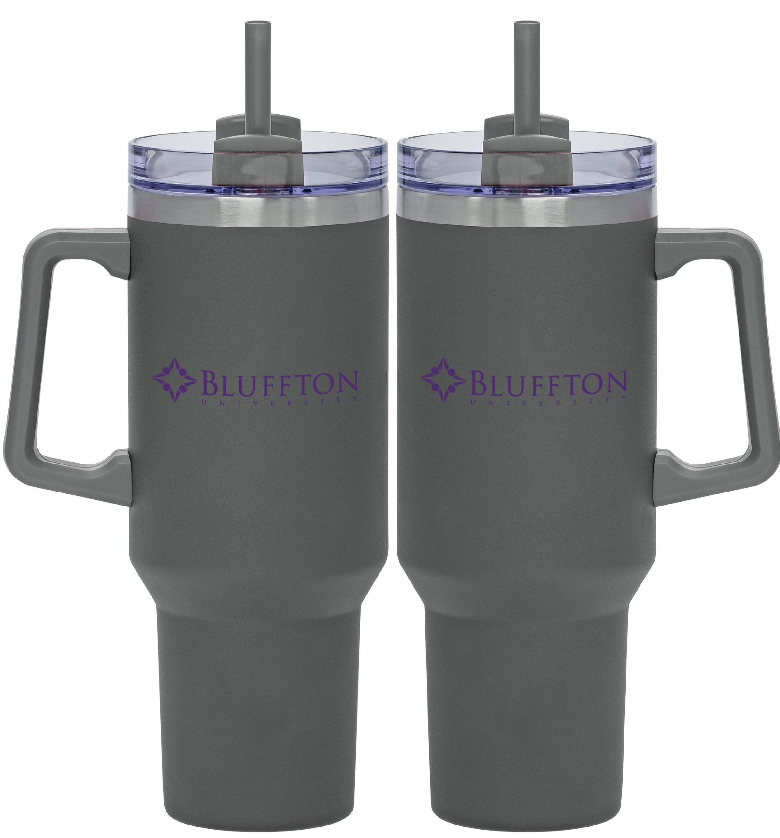 40 OZ Tumbler w/ Handle, Grey – Bluffton Campus Store