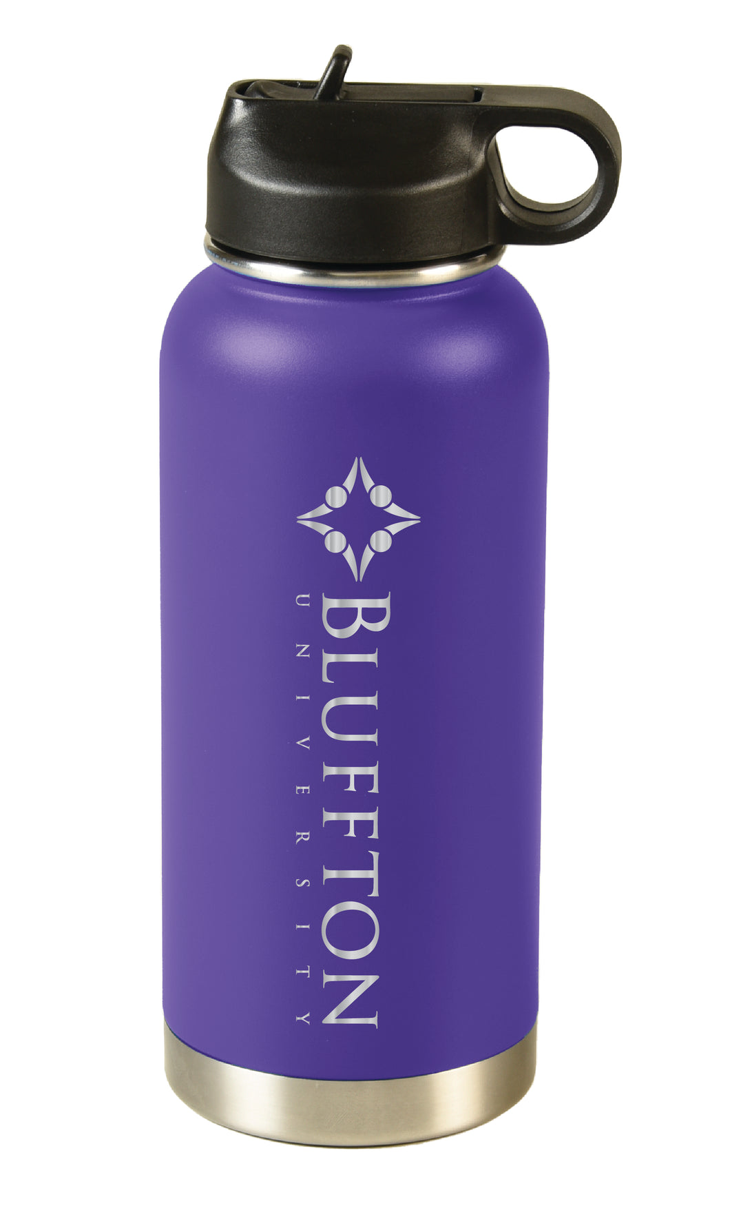 32 OZ Laser Etched Powder Coated Stainless Steel Bottle, Purple