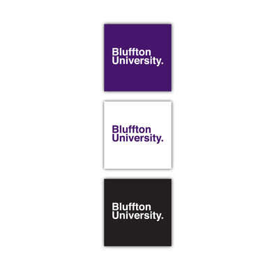 Bluffton 3-pack Square Text Decals - J Square