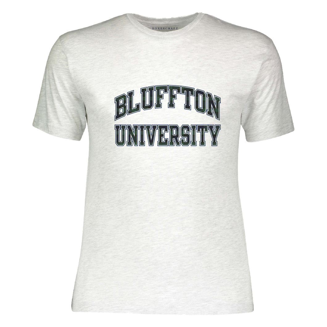 Blackwatch Plaid Design Teeshirt, Oxford Grey