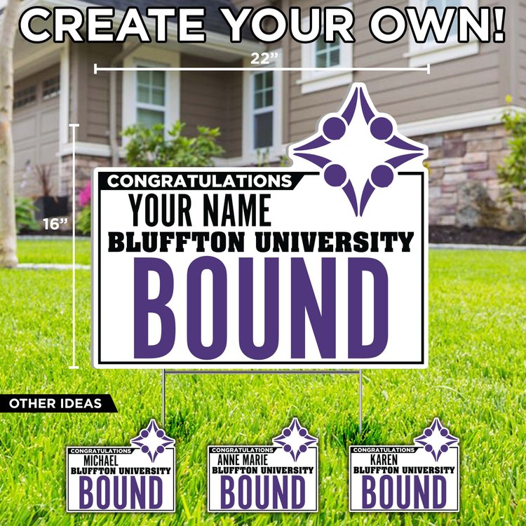 Custom Graduation Yard Sign, Name Bound