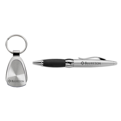 LXG Keychain & Pen Set, Silver