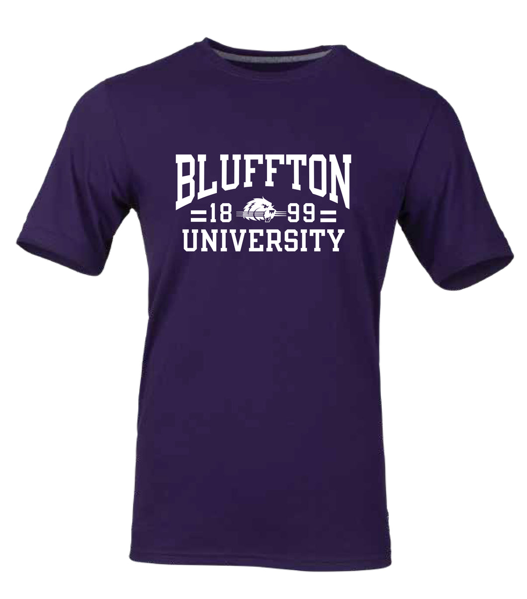 Teeshirt, Purple, Property of Bluffton over 1899 beaver logo University over Beavers